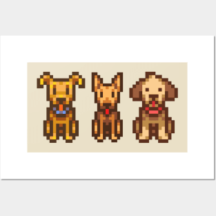 Pixel Dogs Posters and Art